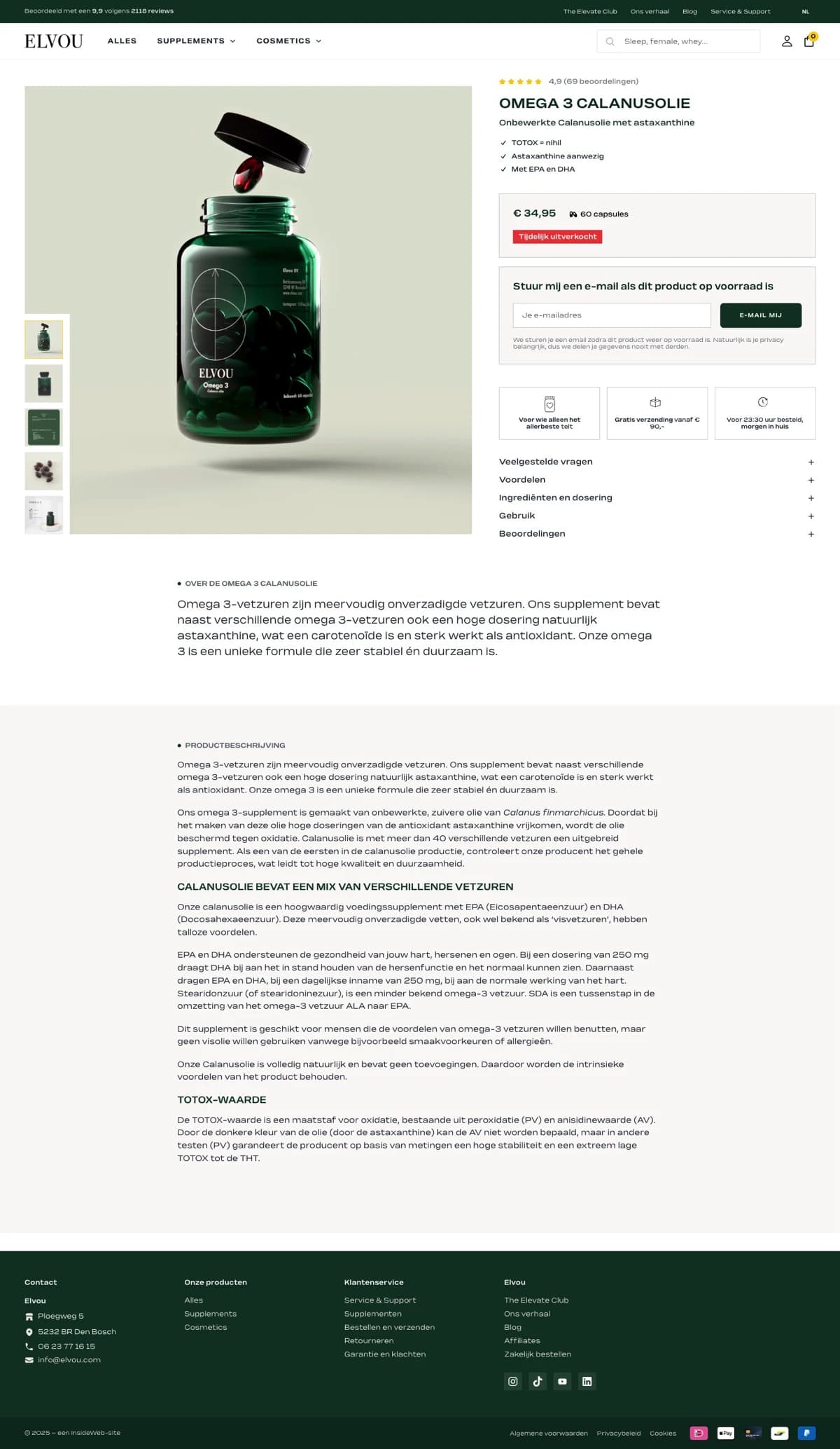 Wachtlijst met back-in-stock e-mail notificatie